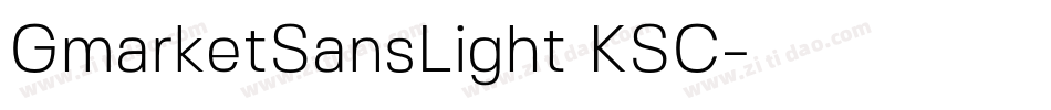 GmarketSansLight KSC字体转换